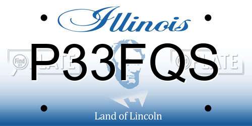 P33FQS Illinois License Plate
