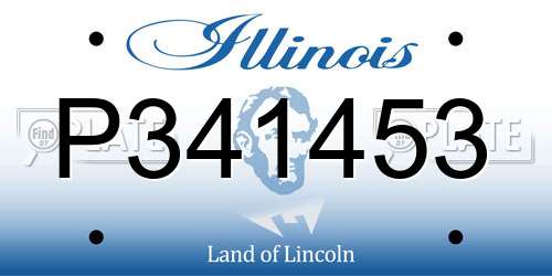 P341453 Illinois License Plate