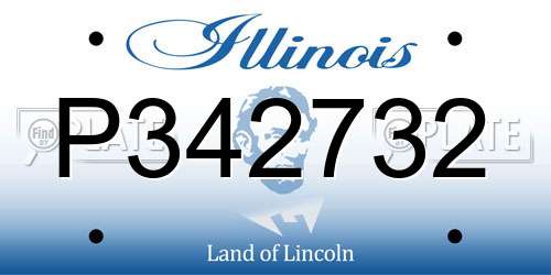 P342732 Illinois License Plate