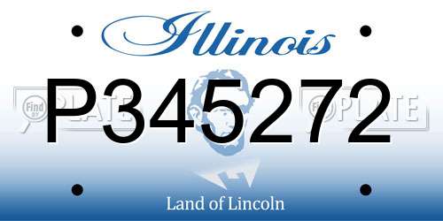 P345272 Illinois License Plate