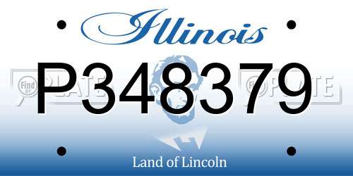 P348379 Illinois License Plate
