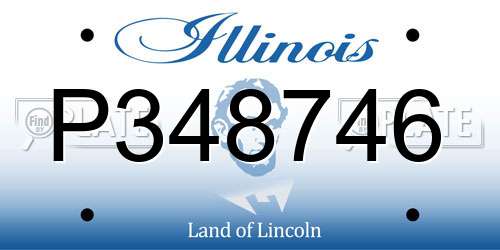 P348746 Illinois License Plate