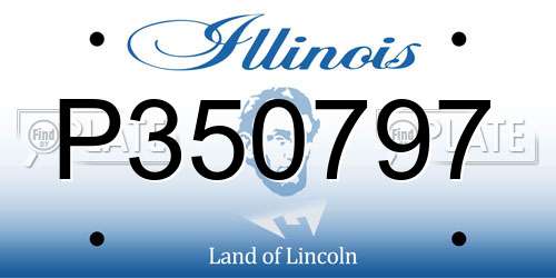 P350797 Illinois License Plate