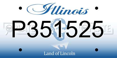 P351525 Illinois License Plate