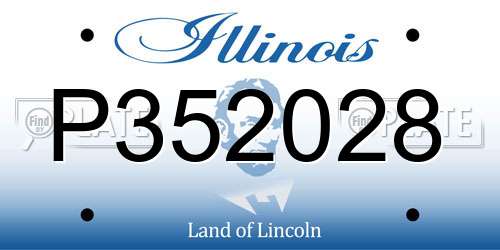 P352028 Illinois License Plate