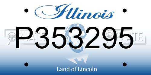 P353295 Illinois License Plate