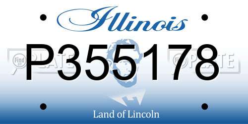 P355178 Illinois License Plate