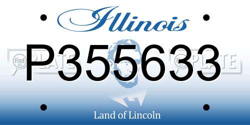 P355633 Illinois License Plate