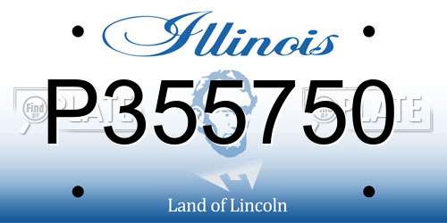 P355750 Illinois License Plate