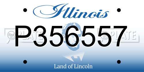 P356557 Illinois License Plate