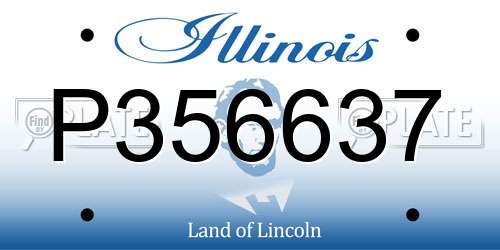 P356637 Illinois License Plate