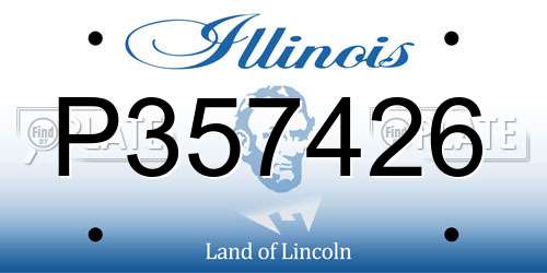P357426 Illinois License Plate