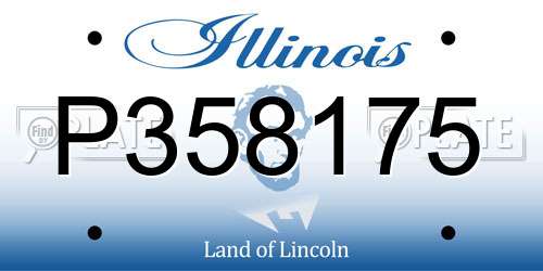 P358175 Illinois License Plate