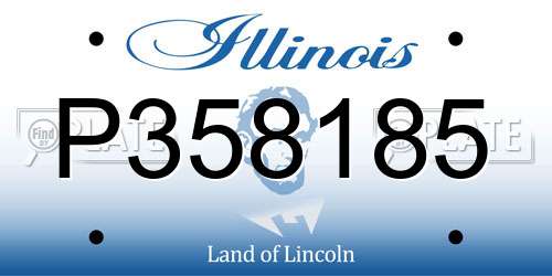 P358185 Illinois License Plate