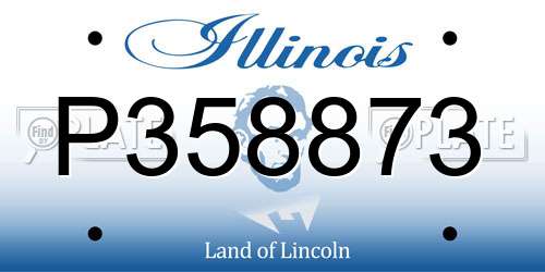 P358873 Illinois License Plate