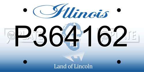 P364162 Illinois License Plate