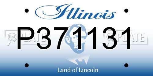 P371131 Illinois License Plate