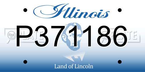 P371186 Illinois License Plate