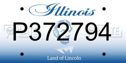 P372794 Illinois License Plate