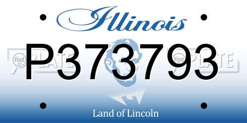 P373793 Illinois License Plate