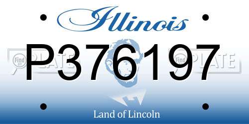 P376197 Illinois License Plate