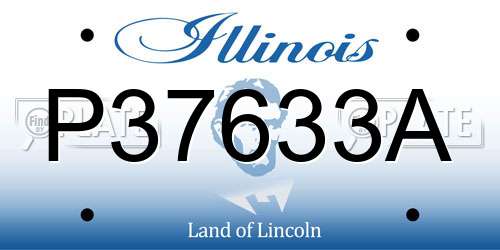 P37633A Illinois License Plate