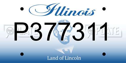 P377311 Illinois License Plate