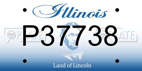 P37738 Illinois License Plate