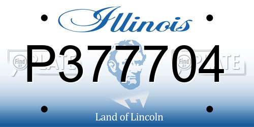 P377704 Illinois License Plate