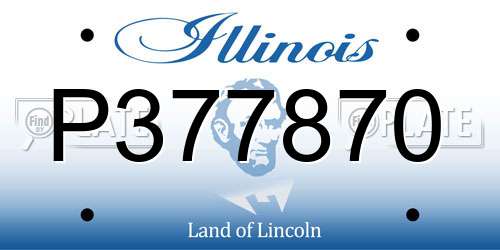 P377870 Illinois License Plate