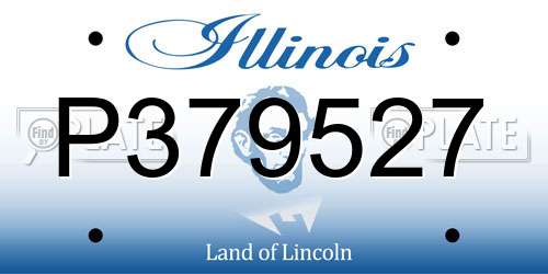 P379527 Illinois License Plate