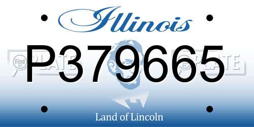 P379665 Illinois License Plate