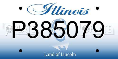 P385079 Illinois License Plate