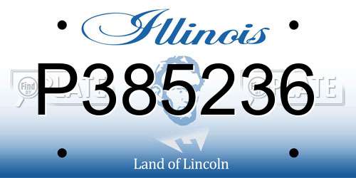P385236 Illinois License Plate