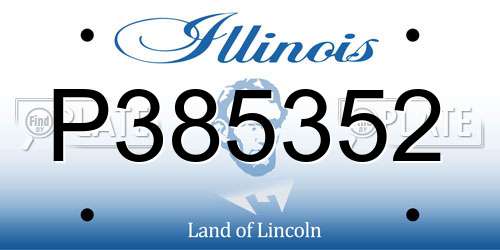 P385352 Illinois License Plate