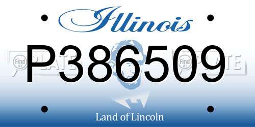 P386509 Illinois License Plate