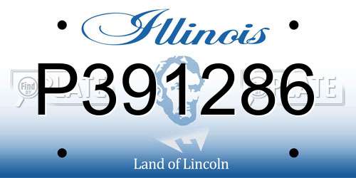 P391286 Illinois License Plate