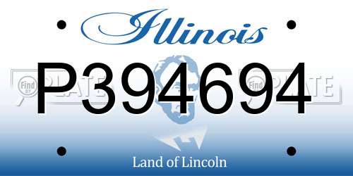 P394694 Illinois License Plate
