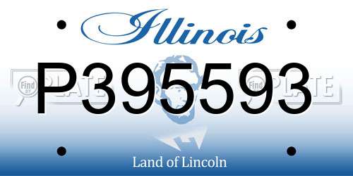 P395593 Illinois License Plate