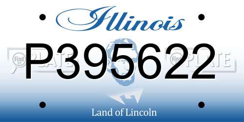 P395622 Illinois License Plate