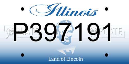 P397191 Illinois License Plate