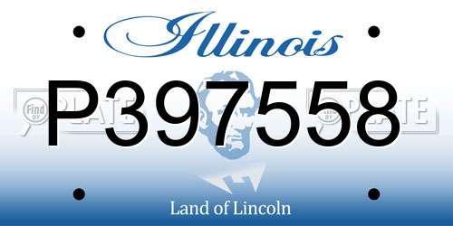 P397558 Illinois License Plate
