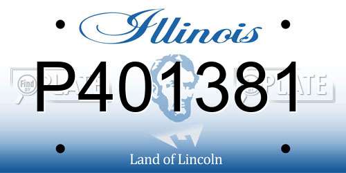 P401381 Illinois License Plate