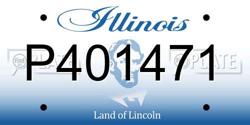 P401471 Illinois License Plate