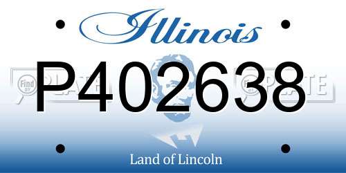 P402638 Illinois License Plate
