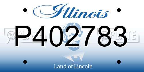 P402783 Illinois License Plate
