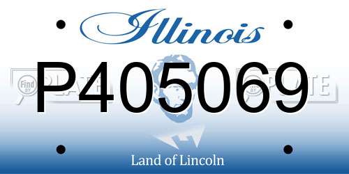 P405069 Illinois License Plate