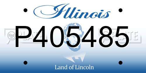 P405485 Illinois License Plate