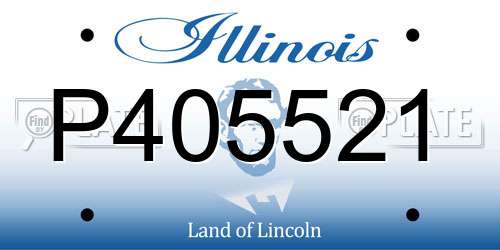 P405521 Illinois License Plate