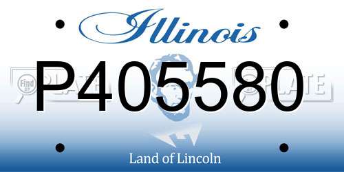 P405580 Illinois License Plate